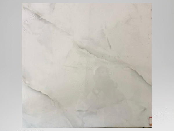 White satvario marble finish tile 600x600 mm