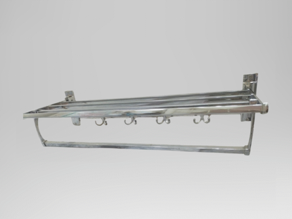 Wall Mounted Chrome Ss Folding Towel Rack, For Hotel, Size: 24 Inch